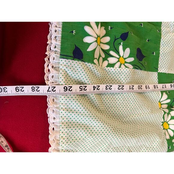 Vintage 70s patchwork wrap skirt midi reversible daisy boho prairie cottage core - Picture 9 of 9